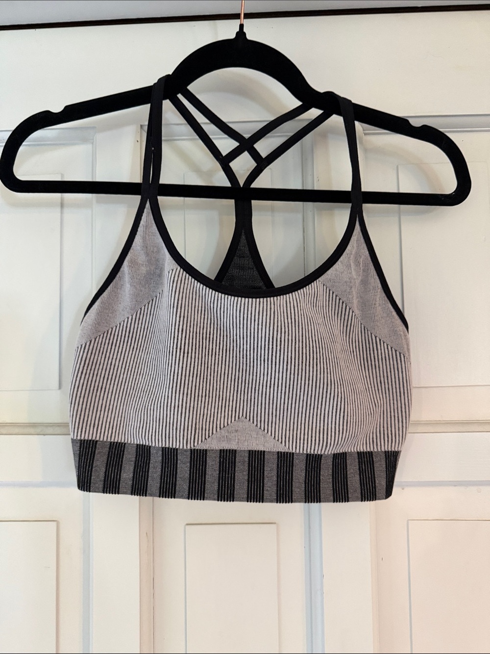 C9 by Champion Black & Light Gray Strappy Seamless Sports Bra